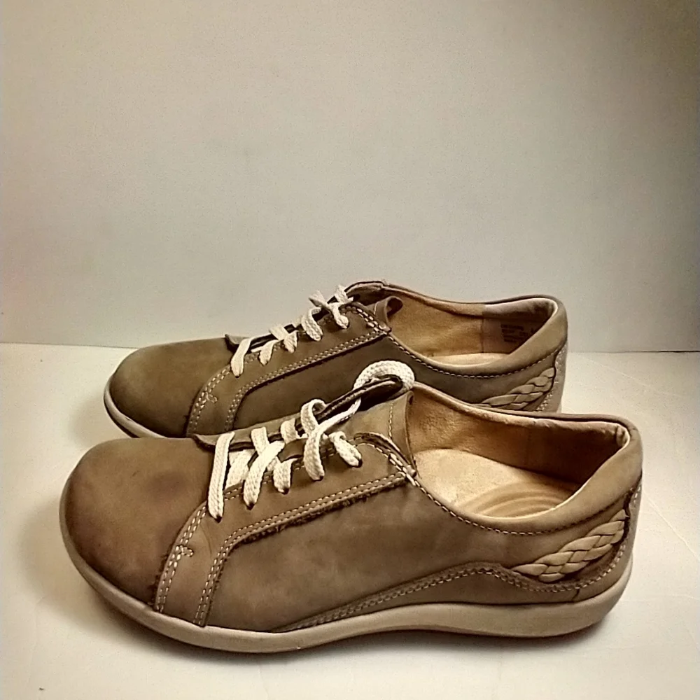 Aetrex Dana Brown Leather Comfort Lace Up Oxford Shoes Women's sz 7